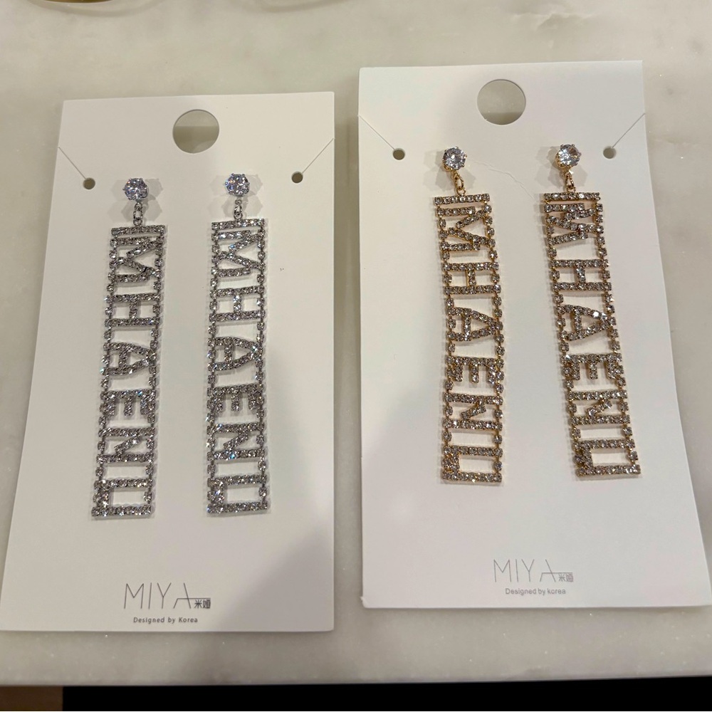 Rhinestones tassels earrings brand new elegant